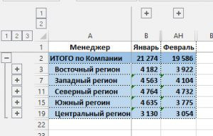 как сделать структуру в excel 2013