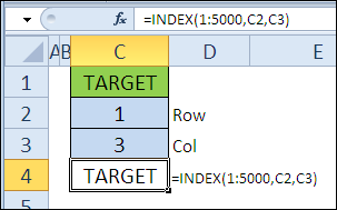 Функция АДРЕС в Excel