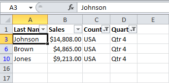 Как сделать фильтр в Excel