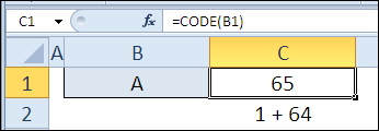 Функция СИМВОЛ в Excel