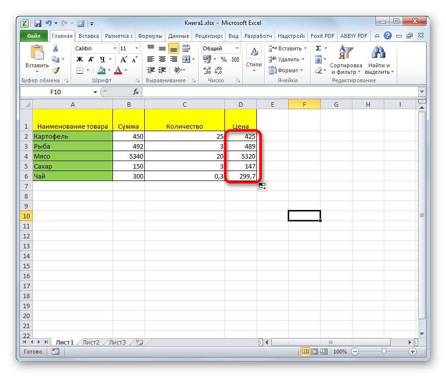 Разделить столбец за столбцом в Microsoft Excel